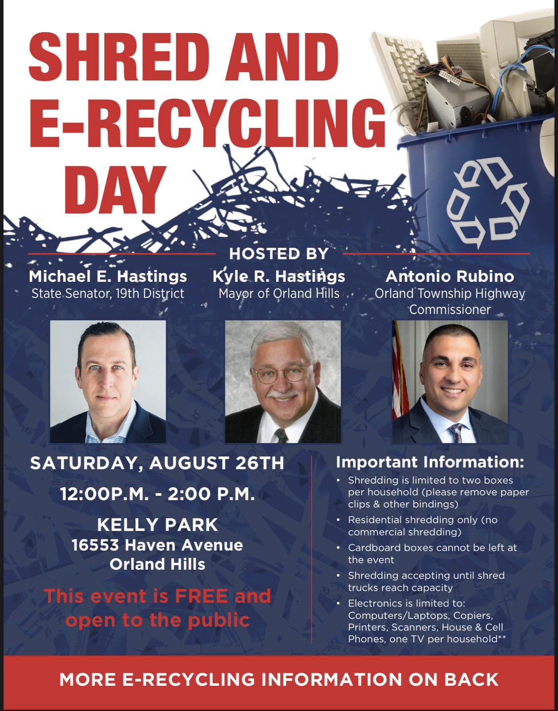 SHRED DAY FLYER Orland Hills